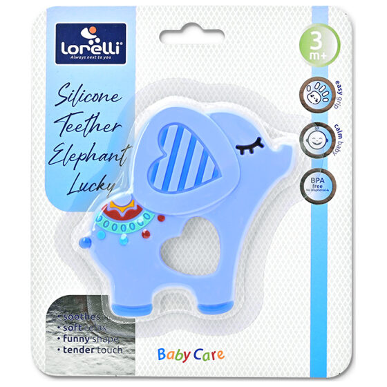 Μασητικό σιλικόνης Lorelli Elephant Lucky Blue - Image 2
