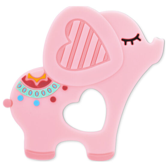 Μασητικό σιλικόνης Lorelli Elephant Lucky Pink