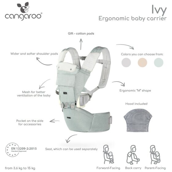 Μάρσιπος Cangaroo Ivy Grey YD0301 - Image 9