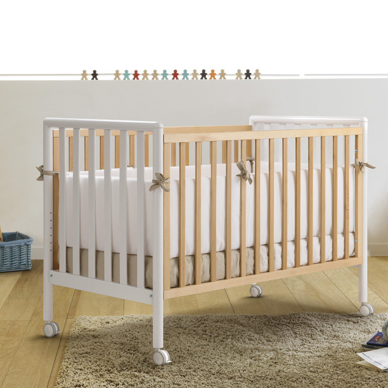Βρεφικό κρεβατάκι συγκοίμησης Pali Flippy Bianco-Naturale - Image 3