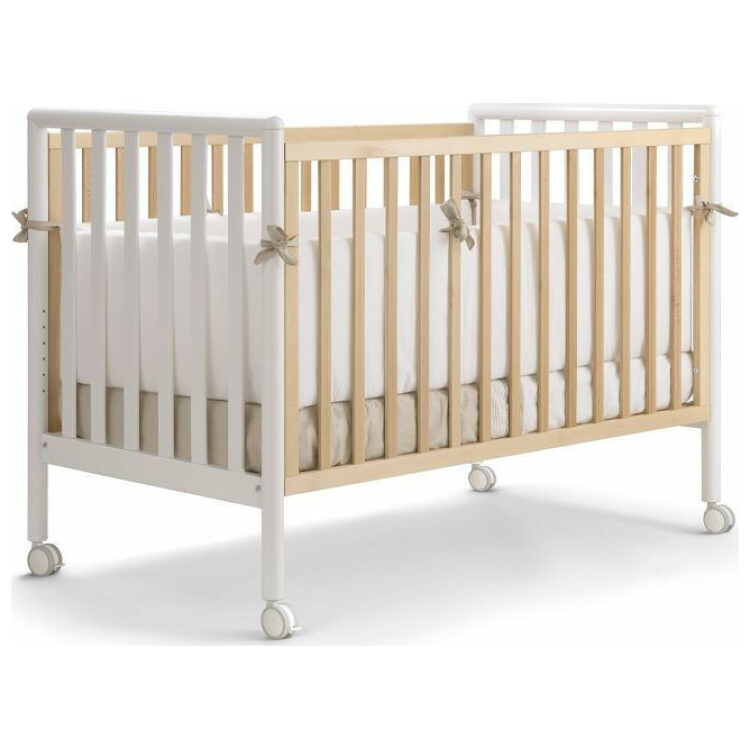 Βρεφικό κρεβατάκι συγκοίμησης Pali Flippy Bianco-Naturale