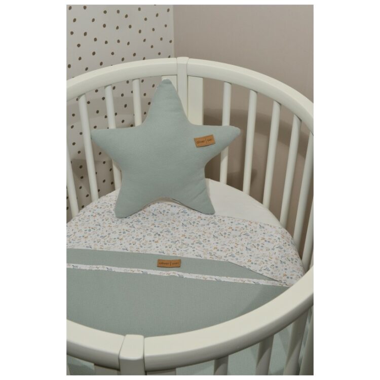 Κουβέρτα καλοκαιρινή, διπλής όψης, Baby Oliver des. 403 75×95 Μέντα