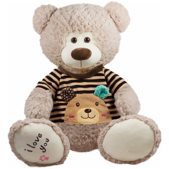 Λούτρινο παιχνίδι  Bear with T-shirt- Brown, 42cm 070144-2
