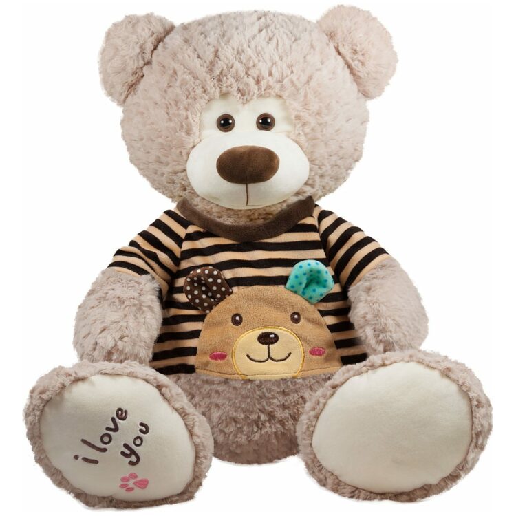 Λούτρινο παιχνίδι  Bear with T-shirt- Brown, 42cm 070144-2