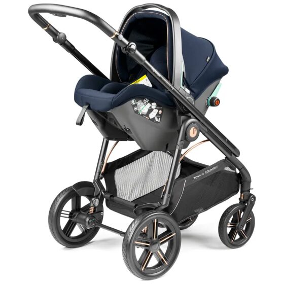 Σύστημα μεταφοράς Peg Perego Veloce TC Brio με Port Bebe Belvedere & Κάθισμα Primo Viaggio Slk, Blue Shine - Image 2