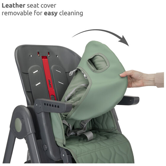 Καρέκλα φαγητού Lorelli Party Grey Leather - Image 11