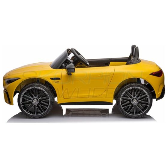 Ηλεκτροκίνητο παιδικό αυτοκίνητο Skorpion Mercedes Benz SL 63 AMG Original 12V Κίτρινο - Image 3