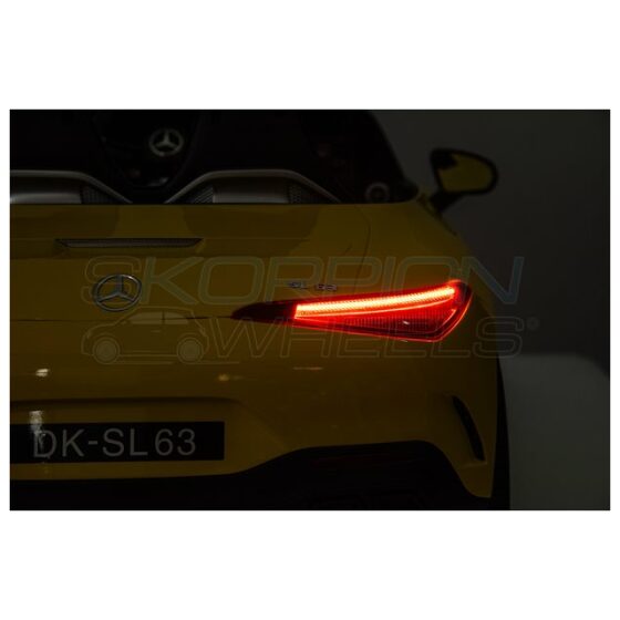 Ηλεκτροκίνητο παιδικό αυτοκίνητο Skorpion Mercedes Benz SL 63 AMG Original 12V Κίτρινο - Image 14
