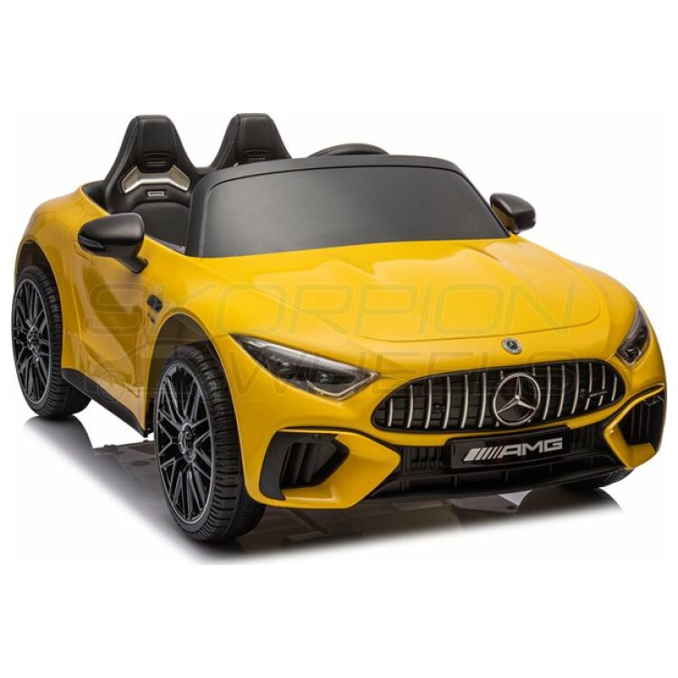 Ηλεκτροκίνητο παιδικό αυτοκίνητο Skorpion Mercedes Benz SL 63 AMG Original 12V Κίτρινο
