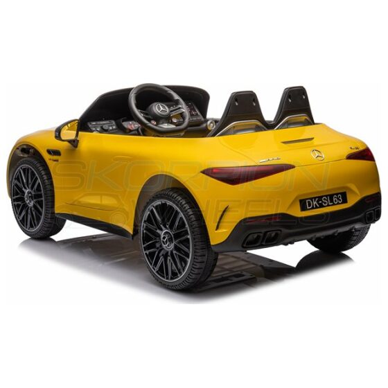 Ηλεκτροκίνητο παιδικό αυτοκίνητο Skorpion Mercedes Benz SL 63 AMG Original 12V Κίτρινο - Image 4