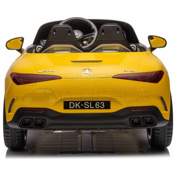 Ηλεκτροκίνητο παιδικό αυτοκίνητο Skorpion Mercedes Benz SL 63 AMG Original 12V Κίτρινο - Image 5