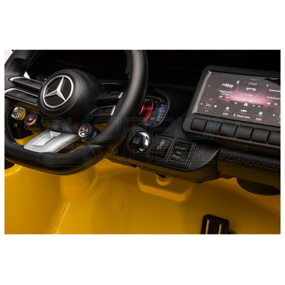 Ηλεκτροκίνητο παιδικό αυτοκίνητο Skorpion Mercedes Benz SL 63 AMG Original 12V Κίτρινο - Image 9