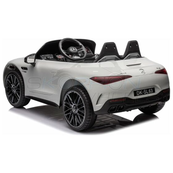 Ηλεκτροκίνητο παιδικό αυτοκίνητο Skorpion Mercedes Benz SL 63 AMG Original 12V Λευκό - Image 4