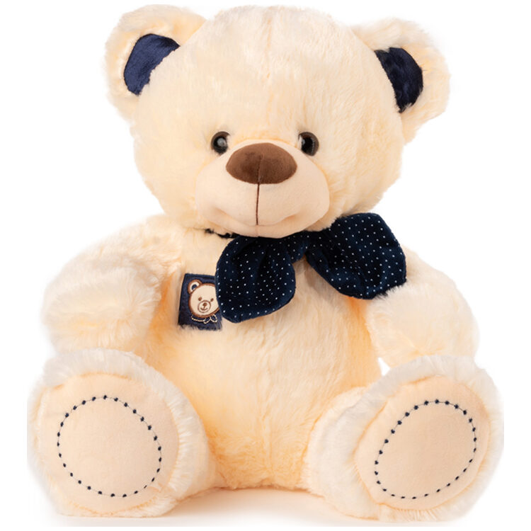 Λούτρινο παιχνίδι Bear with Blue Scarf, Ecru 40cm 073190