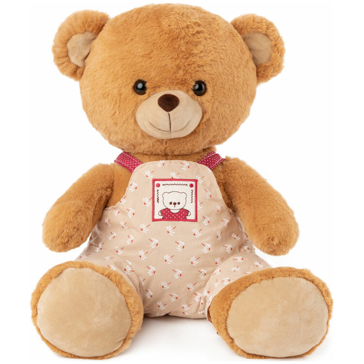 Λούτρινο παιχνίδι Bear Boy with Flower Jumpsuit, 42cm 073114