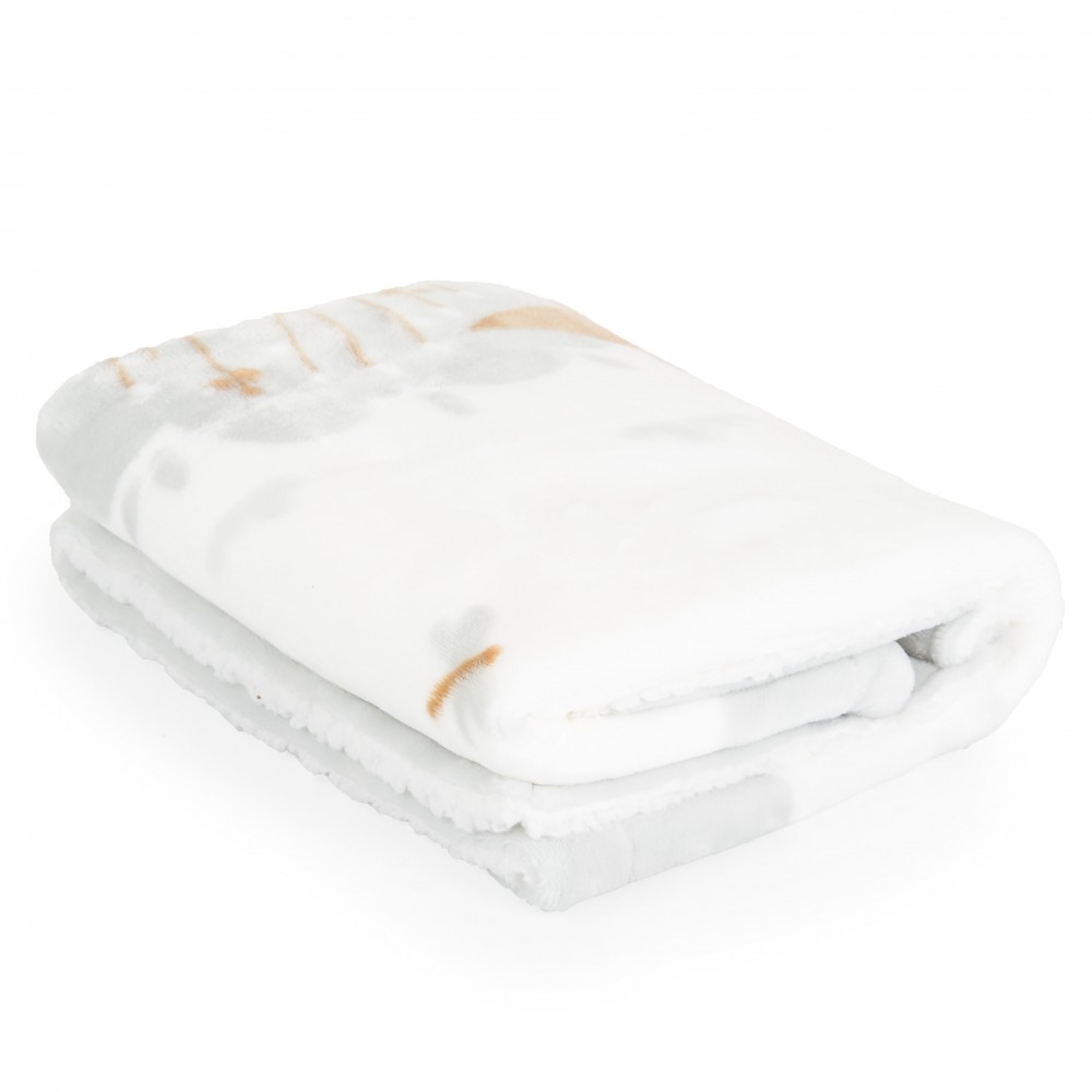 Κουβέρτα βελουτέ με Sherpa, Cangaroo Little Friends Grey 80x110 - Image 2