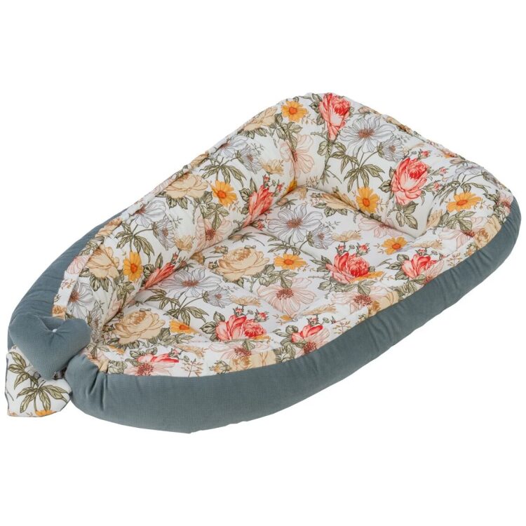 Βρεφική φωλιά Tuttolina New Flowers Khaki TUK33