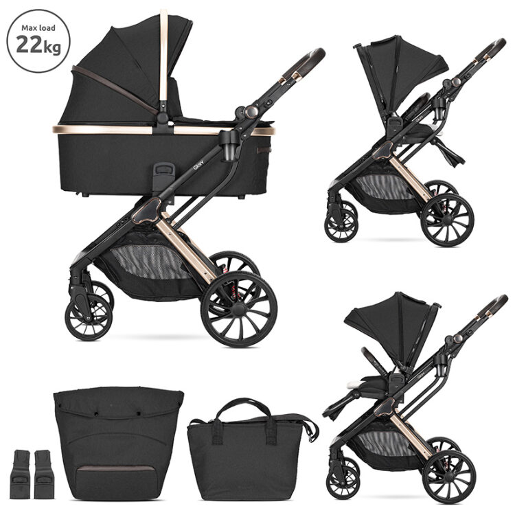 Πολυκαρότσι Lorelli Glory 2 in 1 Black 10021822501