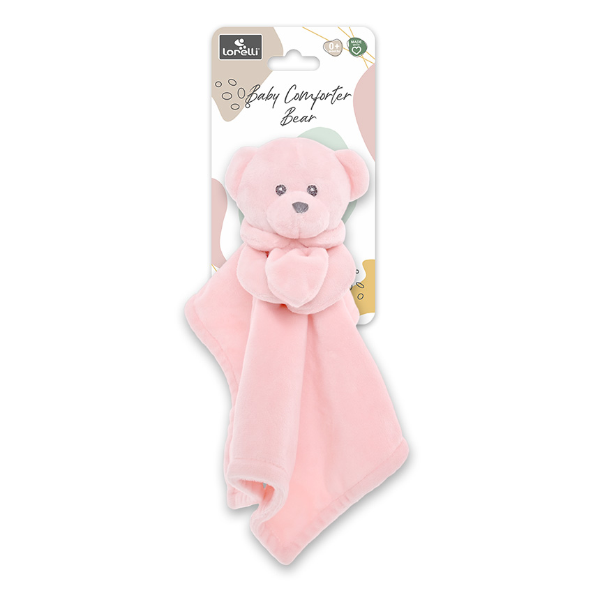 Λούτρινο παιχνίδι, Lorelli Baby Comforter, Bear Pink Natural 10191610002 - Image 2