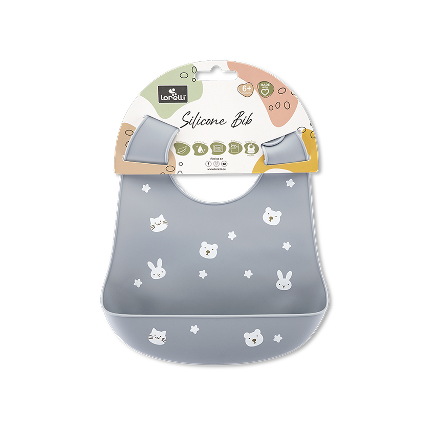 Σαλιάρα σιλικόνης Lorelli, Grey 10230670003 - Image 2