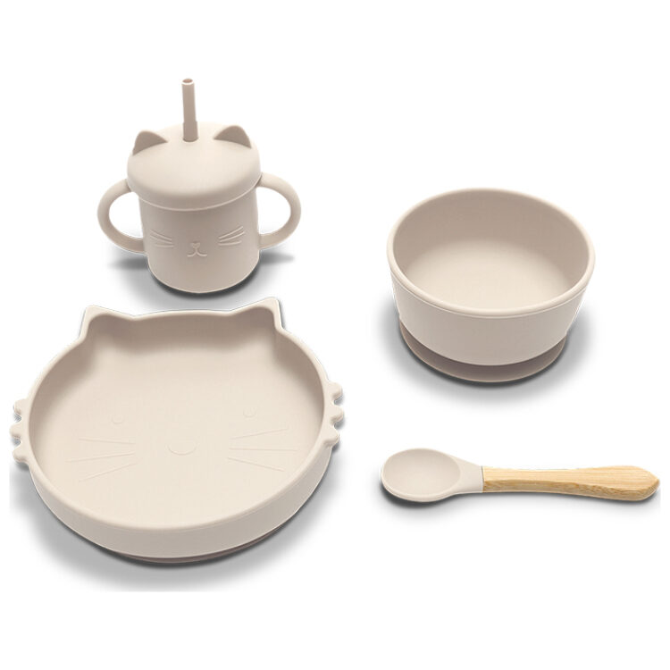 Σετ φαγητού σιλικόνης 4 τεμ. Lorelli Natural Beige 10230700005