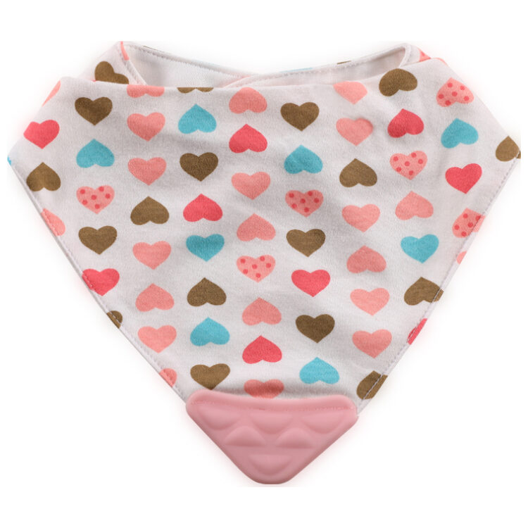 Σαλιάρα με μασητικό, Lorelli Bandana Girl, Hearts 10260170001