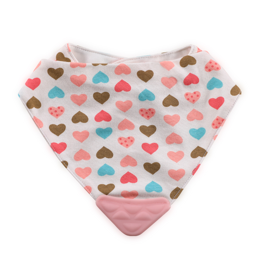 Σαλιάρα με μασητικό, Lorelli Bandana Girl, Hearts 10260170001
