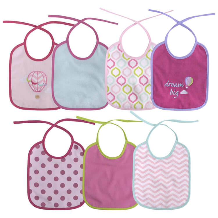 Σαλιάρες σετ 7 τμχ, με κορδόνι, Lorelli Girl 10260200003