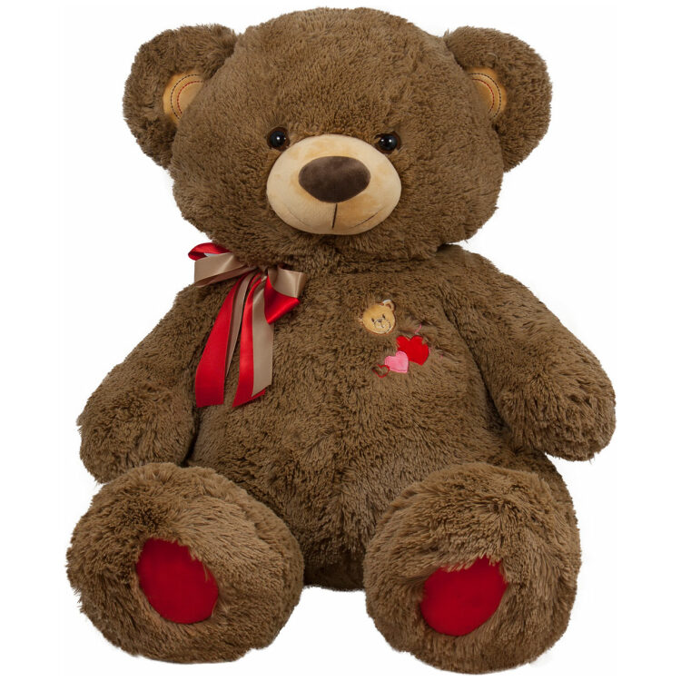 Λούτρινο παιχνίδι Bear with Double Ribbon, Brown 43cm 073140