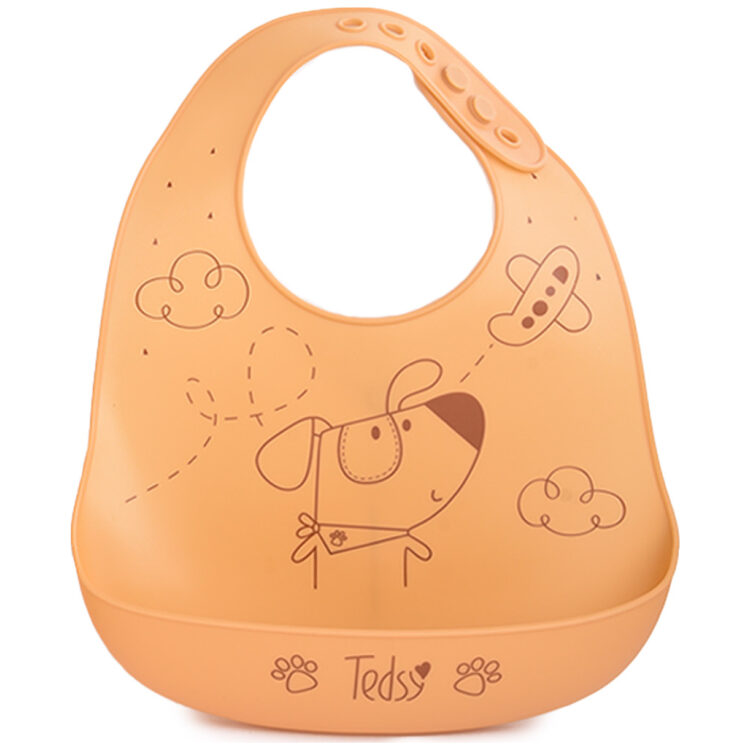 Σαλιάρα σιλικόνης Dog Yellow 097028