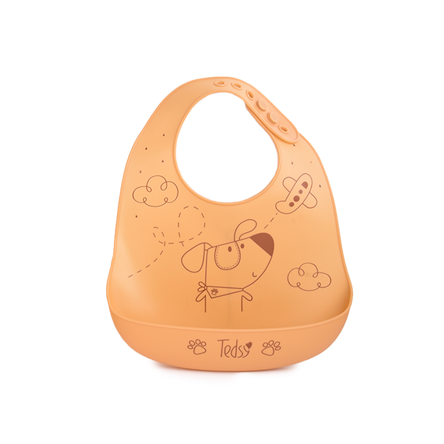 Σαλιάρα σιλικόνης Dog Yellow 097028