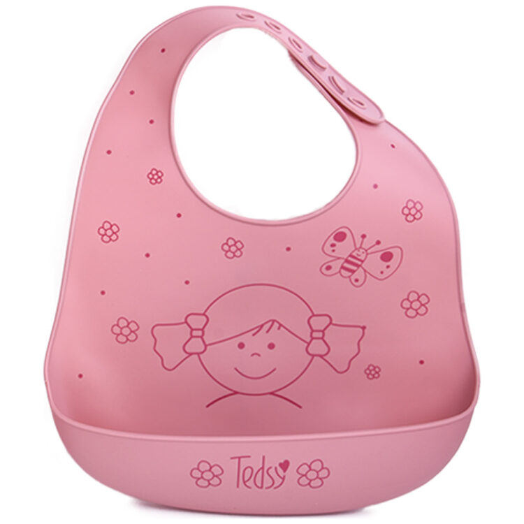 Σαλιάρα σιλικόνης Doll Dark Pink 097078