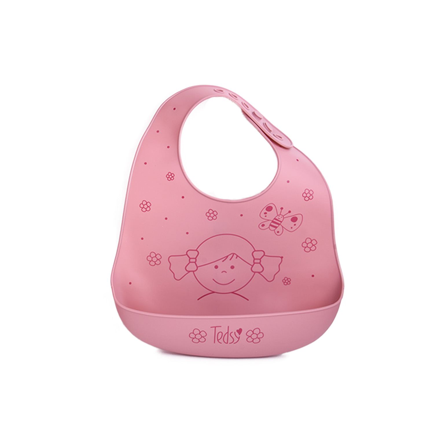 Σαλιάρα σιλικόνης Doll Dark Pink 097078