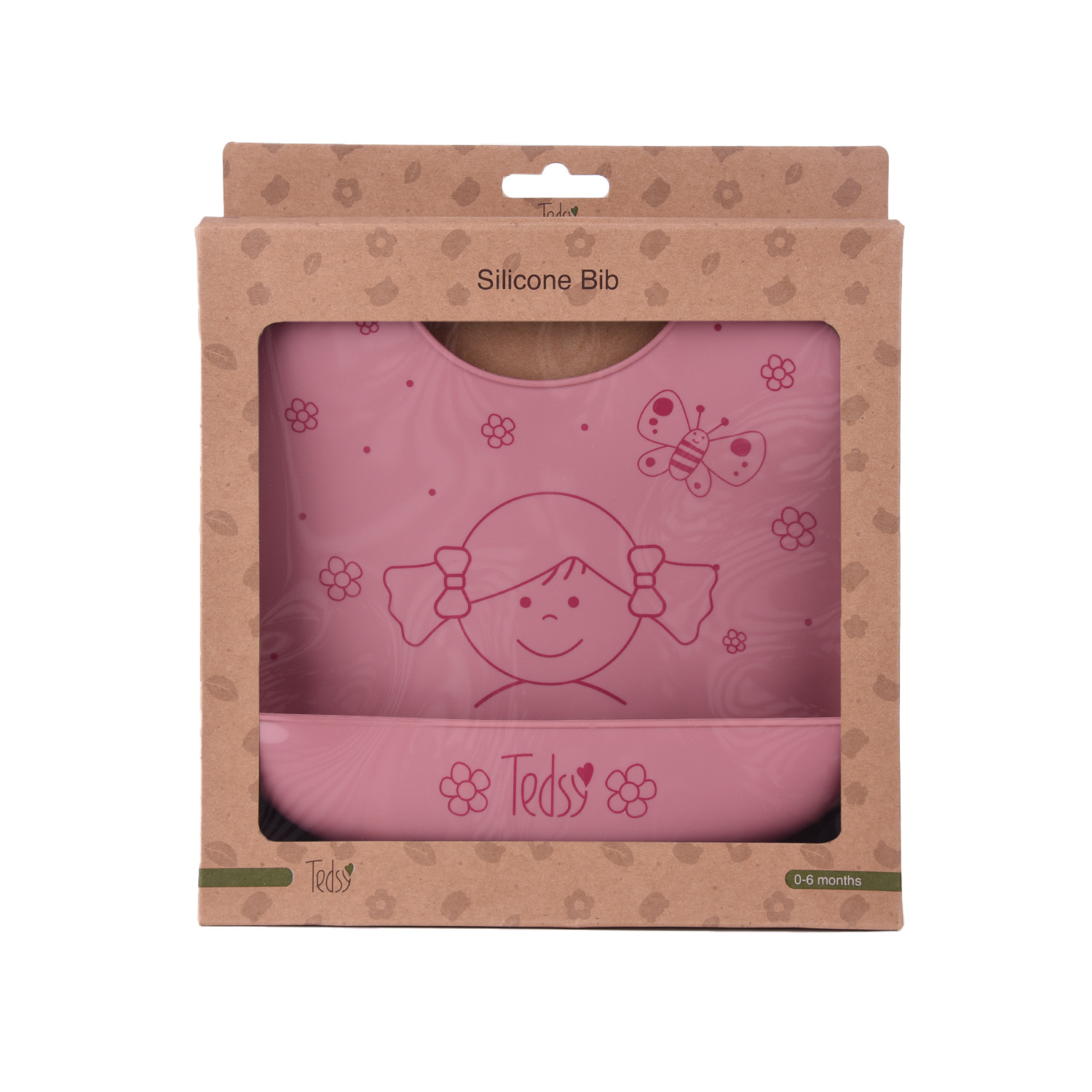 Σαλιάρα σιλικόνης Doll Dark Pink 097078 - Image 2