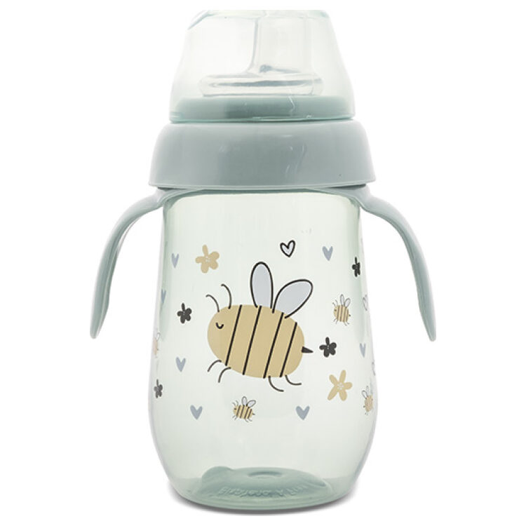 Εκπαιδευτικό μπουκάλι με φαρδύ λαιμό χωρίς διαρροή, 250 ml, Lorelli My Friend Iceberg Green 10200090006