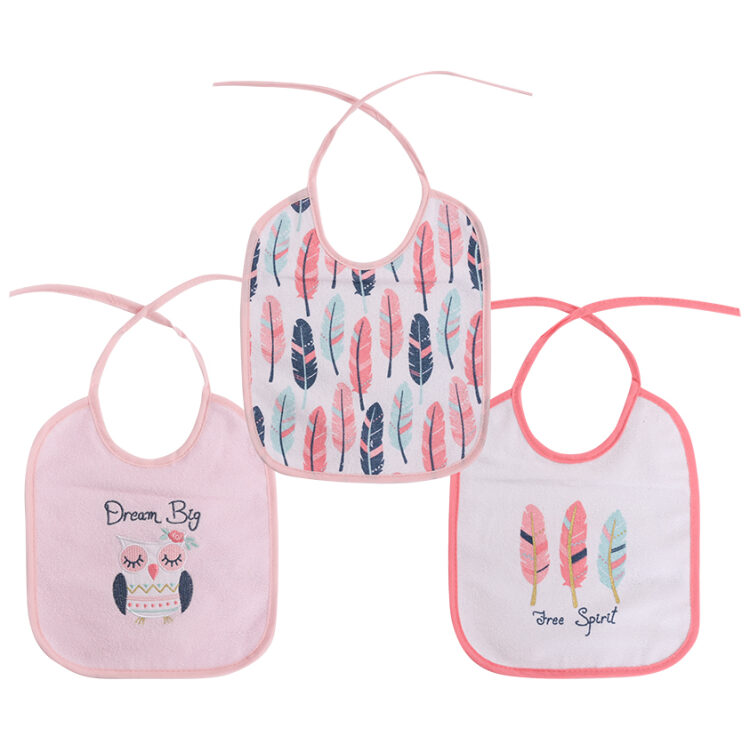 Σαλιάρες σετ 3 τμχ, με κορδόνι, Lorelli Girl 10260220003