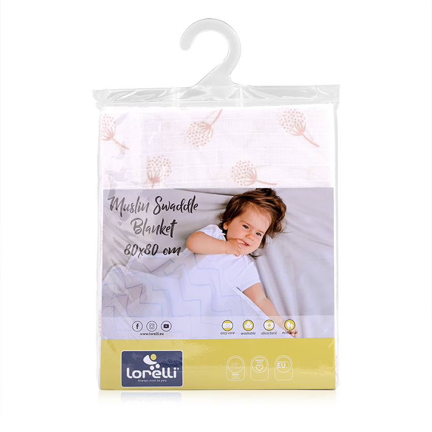 Πάνα μουσελίνας 80×80 Lorelli Muslin Swaddle Rose Floral 10340092303 - Image 2