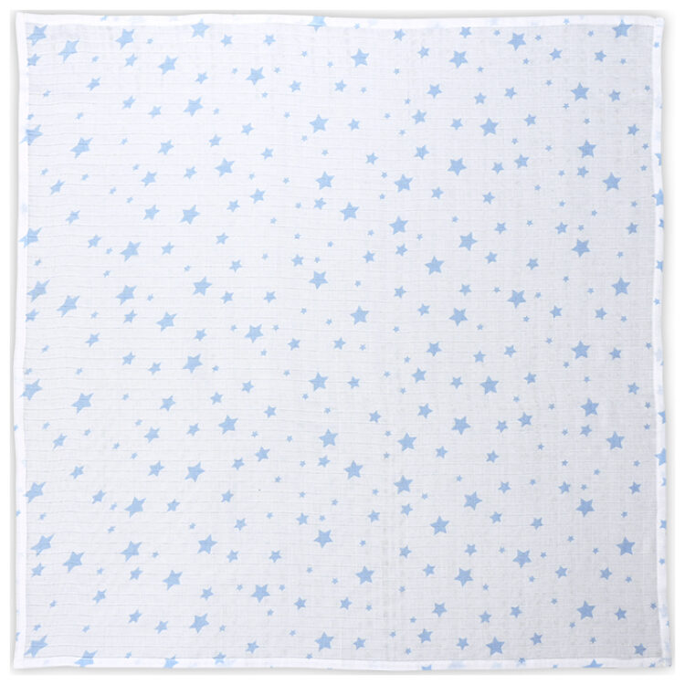 Πάνα μουσελίνας 80×80 Lorelli Muslin Swaddle White with Aquatic Stars 10340092304