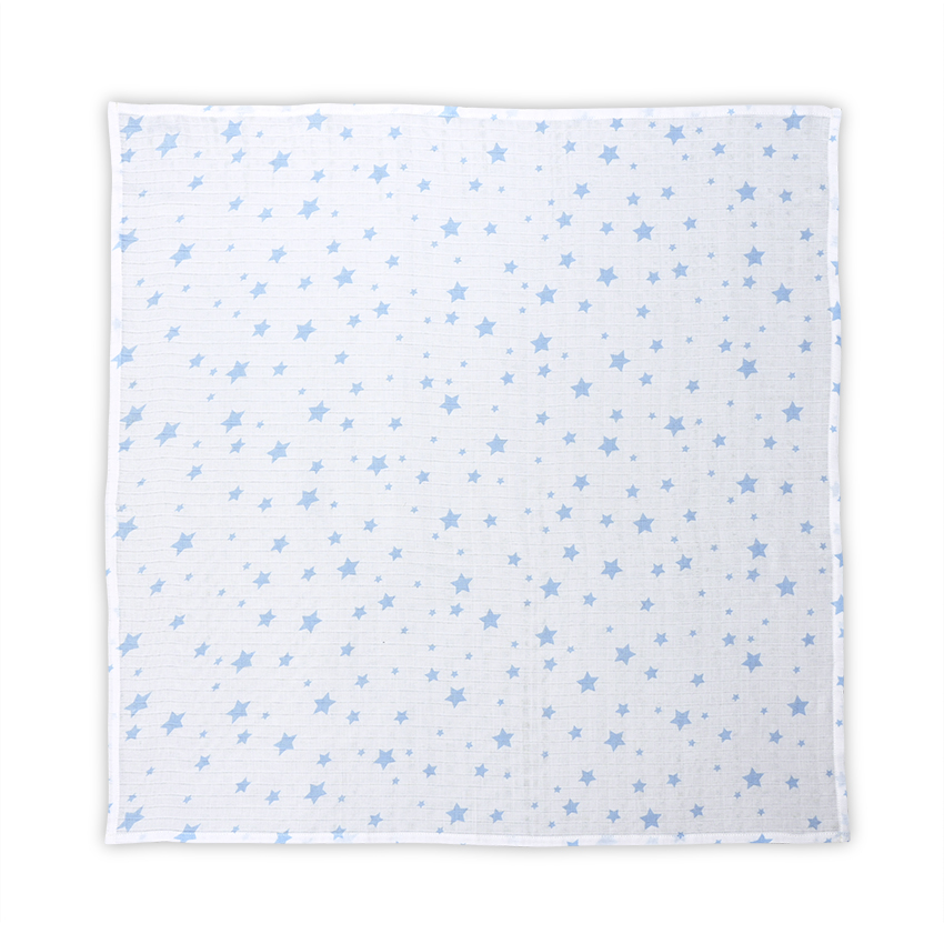 Πάνα μουσελίνας 80×80 Lorelli Muslin Swaddle White with Aquatic Stars 10340092304