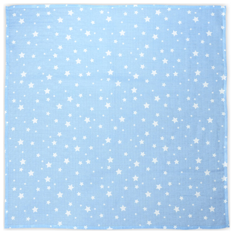Πάνα μουσελίνας 80×80 Lorelli Muslin Swaddle Aquatic with Stars 10340092305