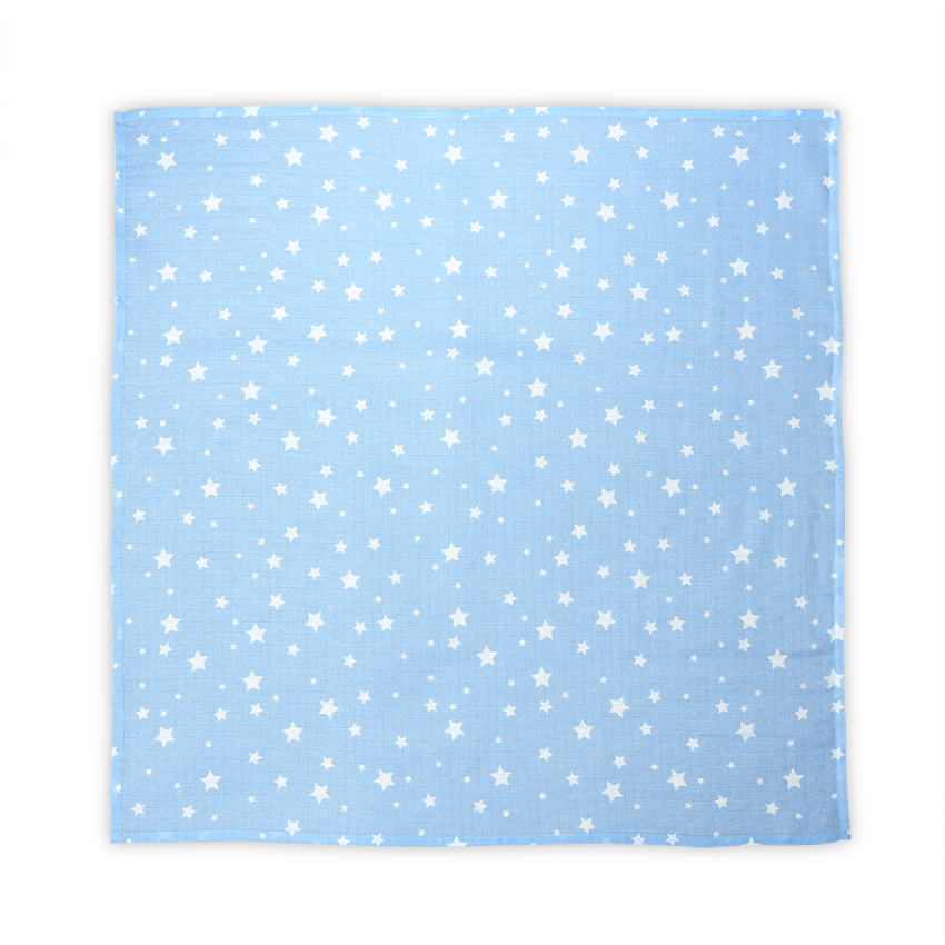 Πάνα μουσελίνας 80×80 Lorelli Muslin Swaddle Aquatic with Stars 10340092305
