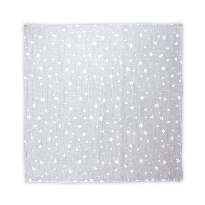 Πάνα μουσελίνας 80×80 Lorelli Muslin Swaddle Grey with Stars 10340092308