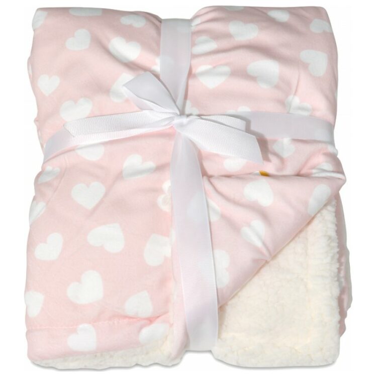 Κουβέρτα αγκαλιάς διπλής όψης Cangaroo Shaggy Pink