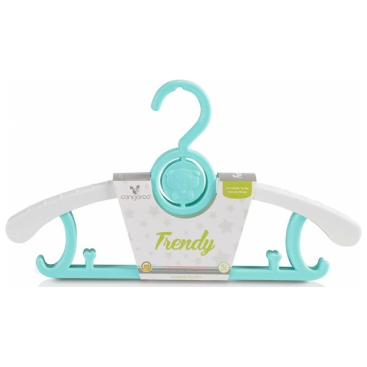Τηλεσκοπικές κρεμάστρες ρούχων σετ 5 τεμ. Cangaroo Trendy Mint