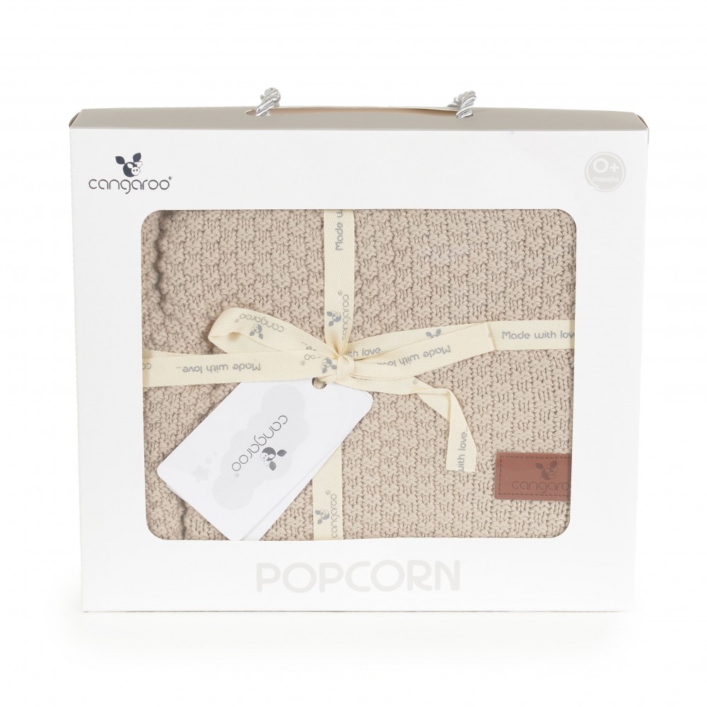Kουβέρτα αγκαλιάς βαμβακερή Cangaroo Popcorn Brown - Image 3