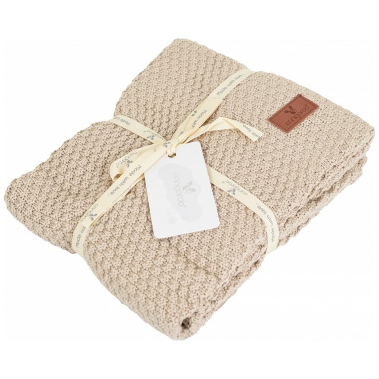 Kουβέρτα αγκαλιάς βαμβακερή Cangaroo Popcorn Brown