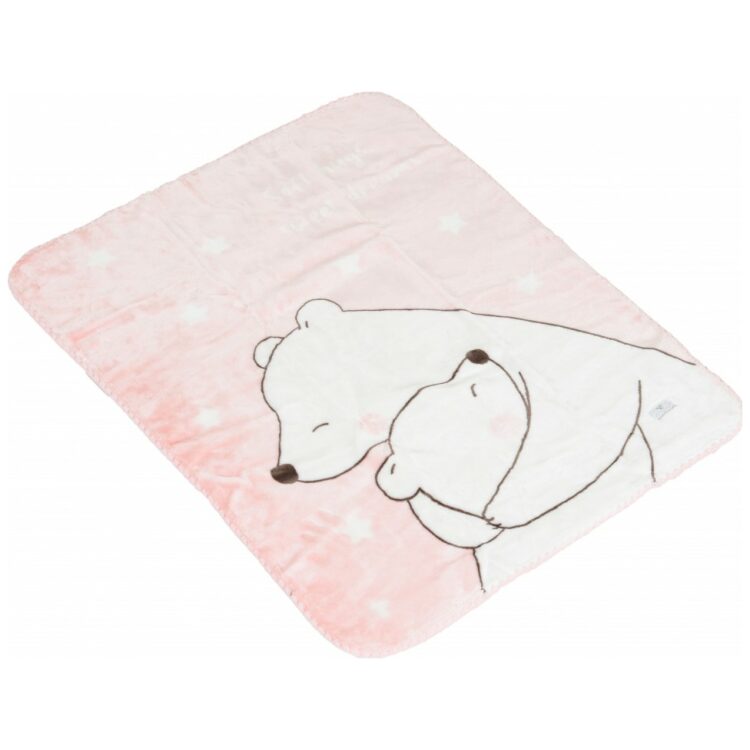 Κουβέρτα βελουτέ Cangaroo Softy Sweet Hugs Pink 80x110