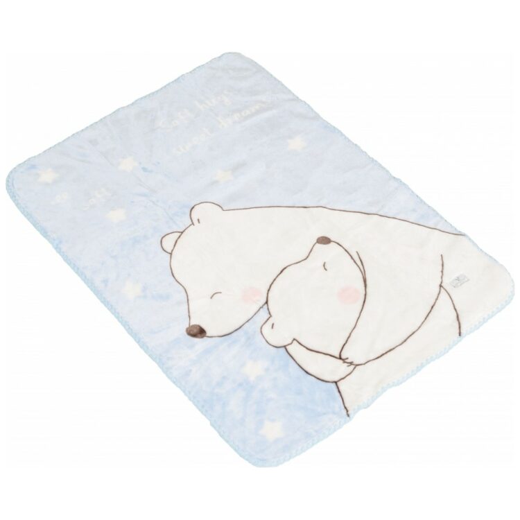 Κουβέρτα βελουτέ Cangaroo Softy Sweet Hugs Blue 80×110