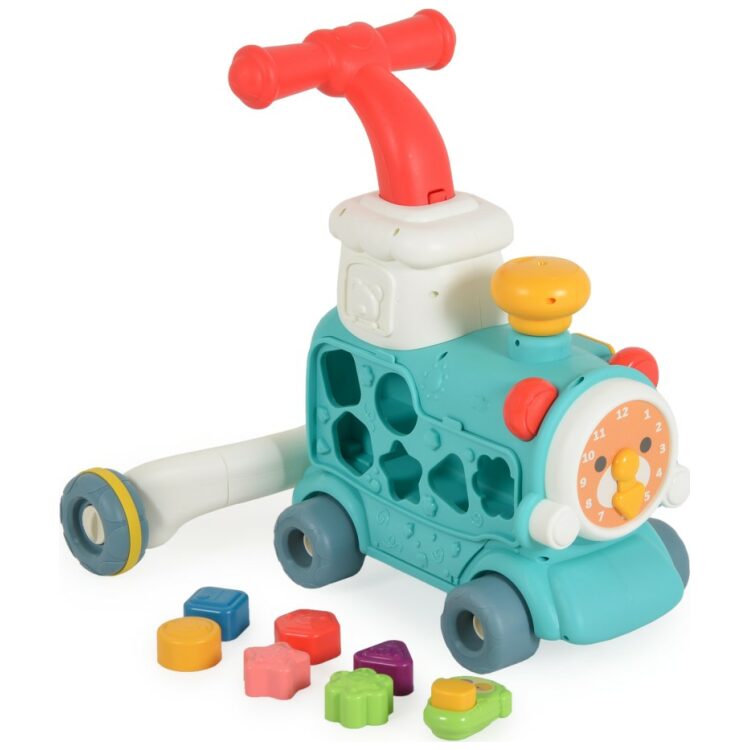 Περπατούρα & Παιχνίδι δραστηριοτήτων 3 σε 1, Moni Happy Train Mint 6063