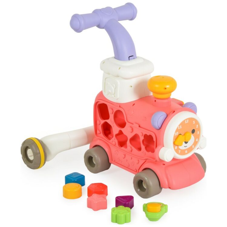 Περπατούρα & Παιχνίδι δραστηριοτήτων 3 σε 1, Moni Happy Train Pink 6063